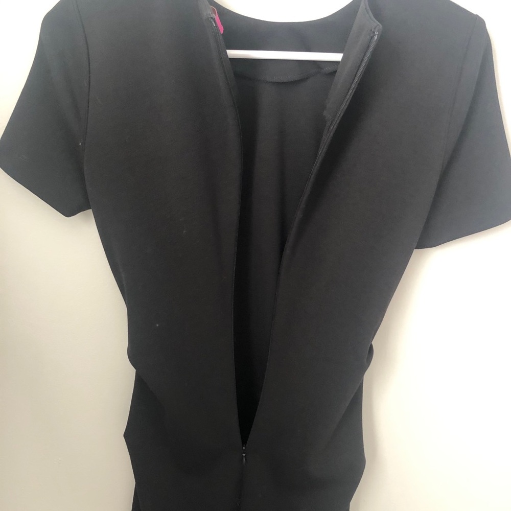 NWOT Catherine Malandrino Black Short Sleeve Midi Sheath Dress in size 2 - Picture 5 of 9